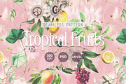 Seamless Fruit & Floral Pattern, a Pattern Graphic by texvogue (Thumbnail 1 of 12)
