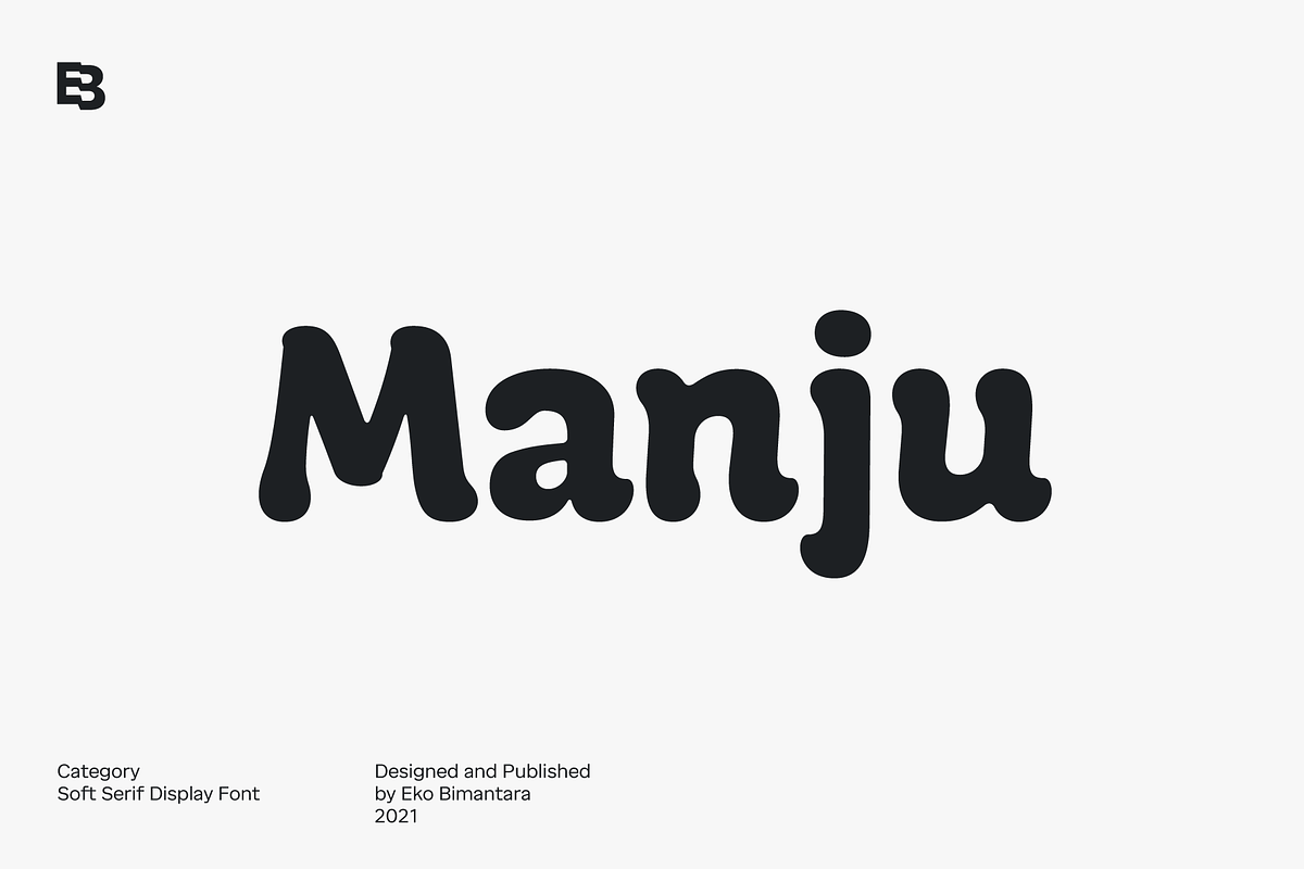 Manju; Retro Soft Display Font, a Font by Eko Bimantara (Photo 1 of 9)