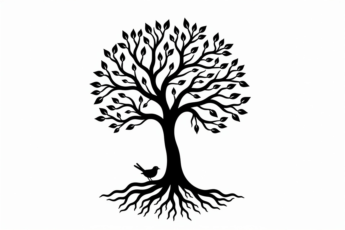 Tree Silhouette with Birds Bundle, an Illustration by Designs_River (Photo 3 of 9)