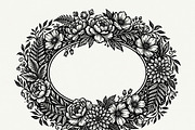 50 Elegant Floral Oval Mirror Frame, a Decorative Illustration by Amazin_art (Thumbnail 15 of 29)