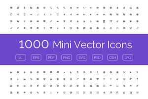 1000 Mini Vector Icons