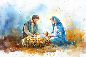 Baby Jesus lying in the manger, a Holiday Photo by MistyDay