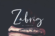 Zabrig Script Font, a Script Font by Sarten (Thumbnail 2 of 6)
