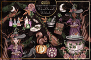 Woodland Witch - Clipart collection, an Illustration by Gaynor Carradice Designs (Thumbnail 1 of 5)