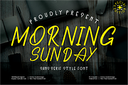 Morning Sunday San serif style fon, a Sans Serif Font by mahstudios (Thumbnail 1 of 8)