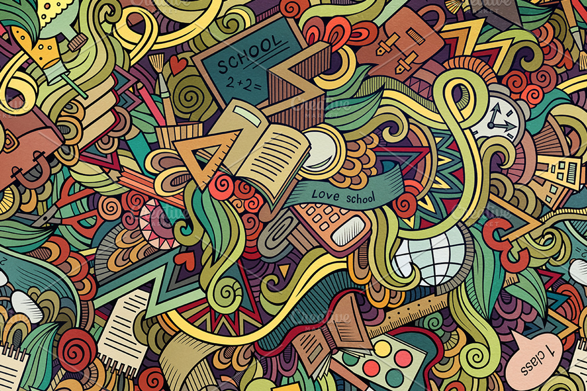 9 School Seamless Patterns Set, a Decorative Illustration by BALABOLKA (Photo 2 of 5)