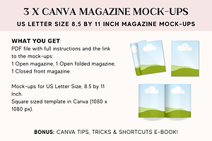 Canva Magazine Mock-ups, US Letter