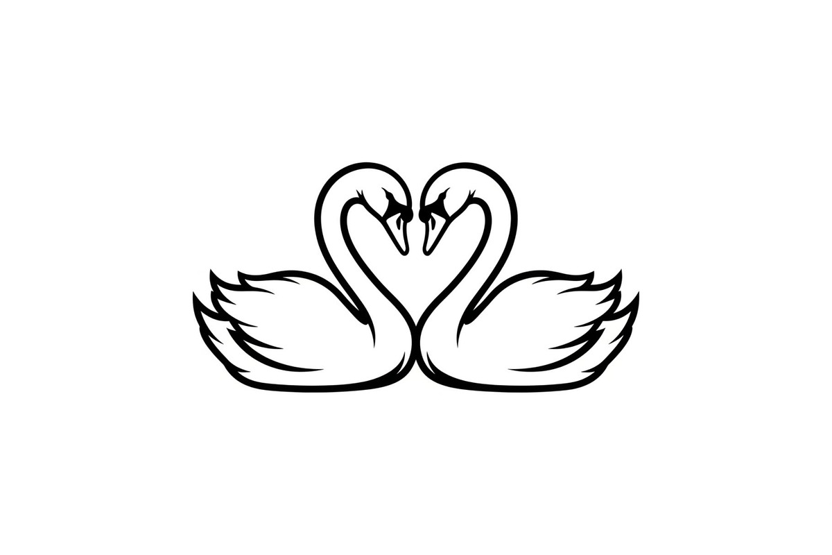 Swan Love Silhouette SVG Bundle, an Illustration by Designs_River (Photo 17 of 31)
