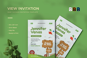 View - Invitation, a Print Template by VUNIRA