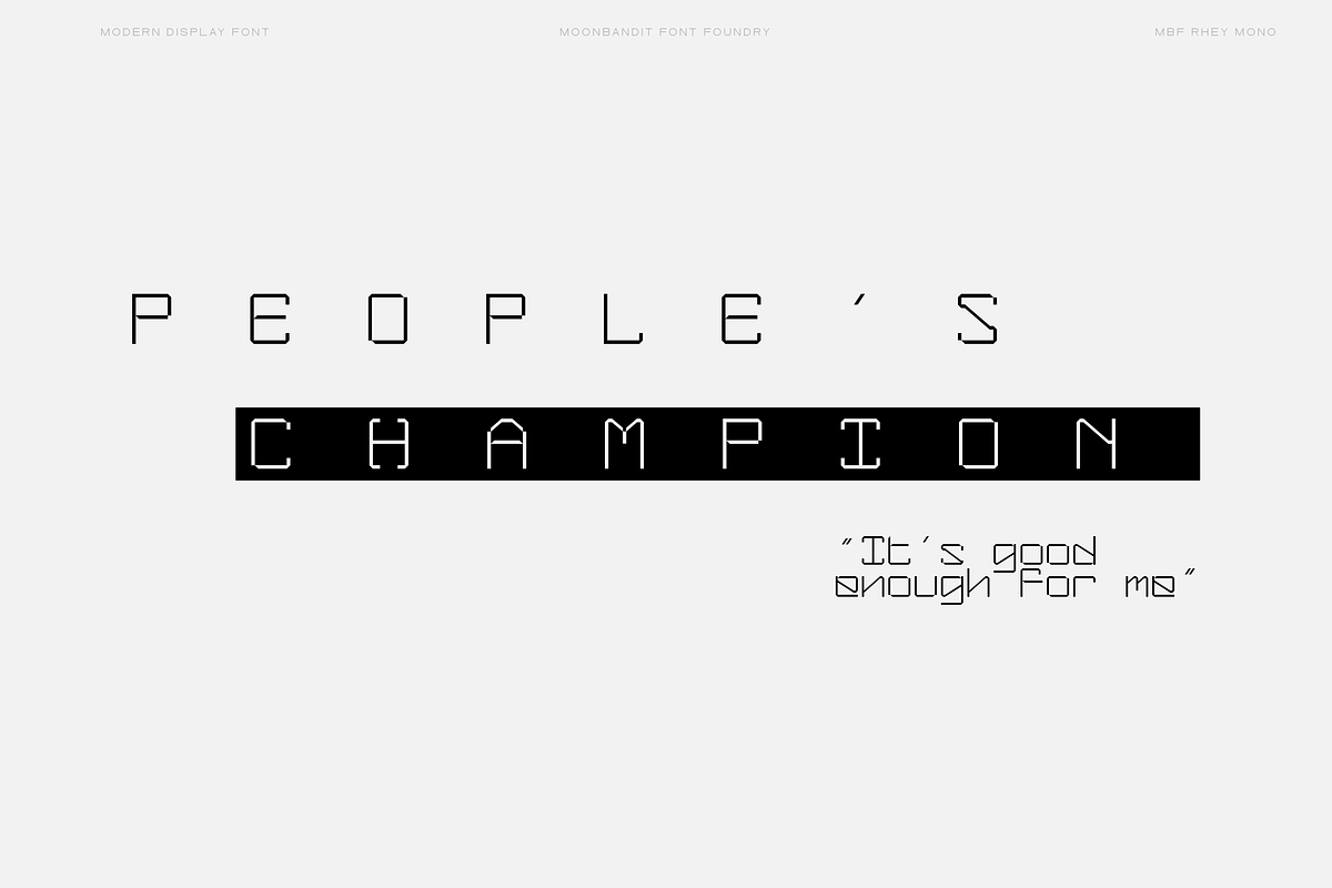 MBF Rhey Mono - Sci-fi Monospace, a Sans Serif Font by MoonBandit (Photo 5 of 7)