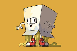Box Food Character, a Food Illustration by pedrors