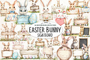 Easter Bunny Sign Board Sublimation, an Illustration by Watercolor design (Thumbnail 1 of 4)
