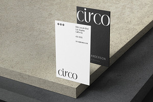 Vertical Business Card Mockup