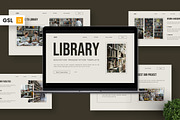 Library - Education Google Slide, a Presentation Template by Deepslide Studio (Thumbnail 1 of 6)