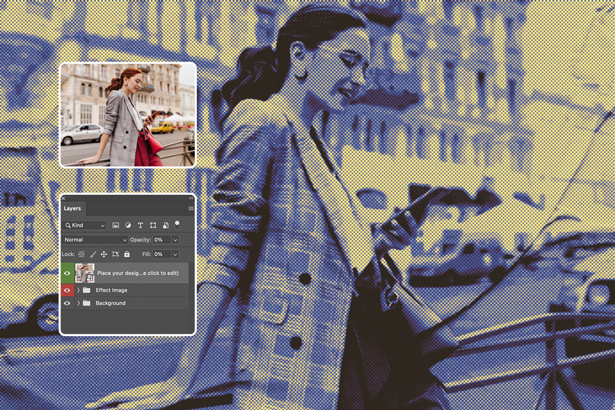 Glued Paper Halftone Photo Effect, a Layer Style Add-On by dokudokunomi (Photo 3 of 3)