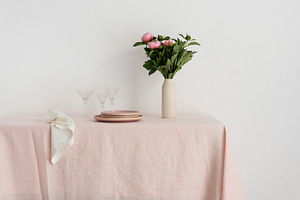 Elegant tablecloth in Pink color, a Beauty & Fashion Photo by oxana.denezhkina