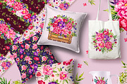 Pink Flora. Watercolor, a Decorative Illustration by Ekaterina Mikheeva (Thumbnail 8 of 8)