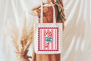 Christmas Candy Cane Coquette Stamps, an Illustration by Libby Wishes (Thumbnail 4 of 5)
