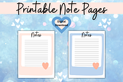 Printable Notebook Pages, a Stationery Template by Pixels N Bows (Thumbnail 2 of 3)