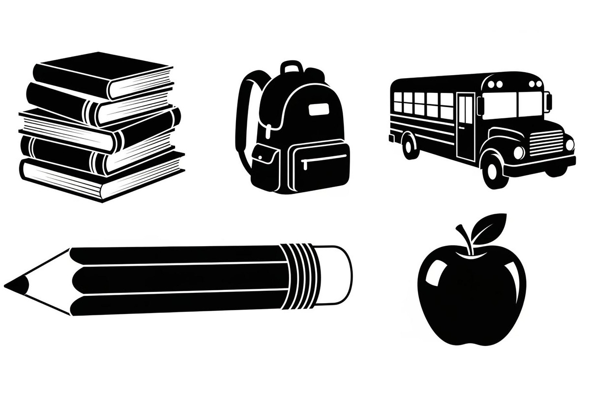 Back To School Silhouette Bundle, an Illustration by Designer_Momina (Photo 2 of 51)