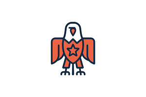 Bold American Eagle Graphic Symbol, a Branding & Logo Template by Vectorium Studio