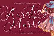 Aurating Martey Stylish Calligraphy, a Script Font by stylishtype.co (Thumbnail 1 of 20)