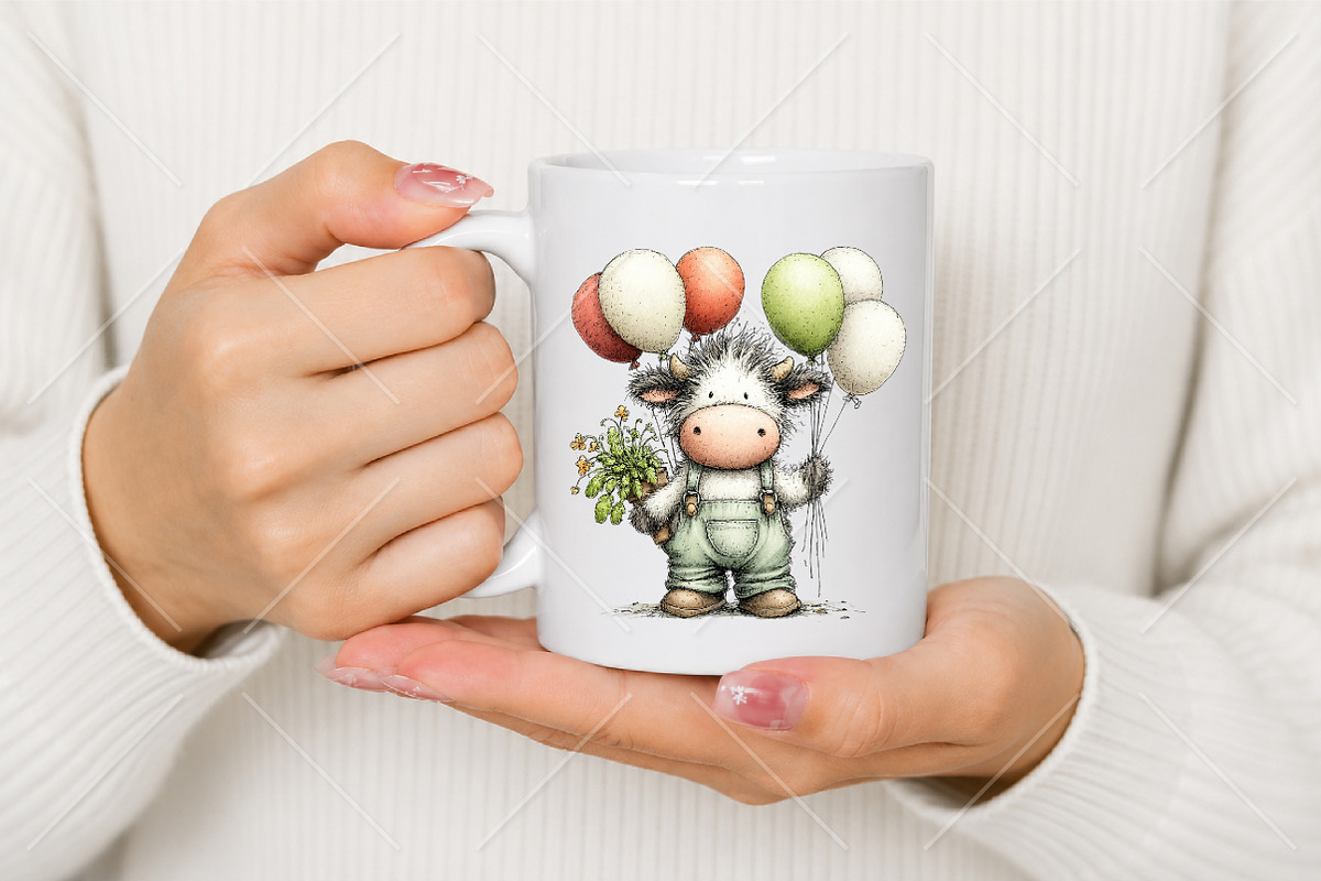 Whimsical Birthday Farm Animal PNG, a Seasonal Illustration by Canvas Craft (Photo 9 of 10)