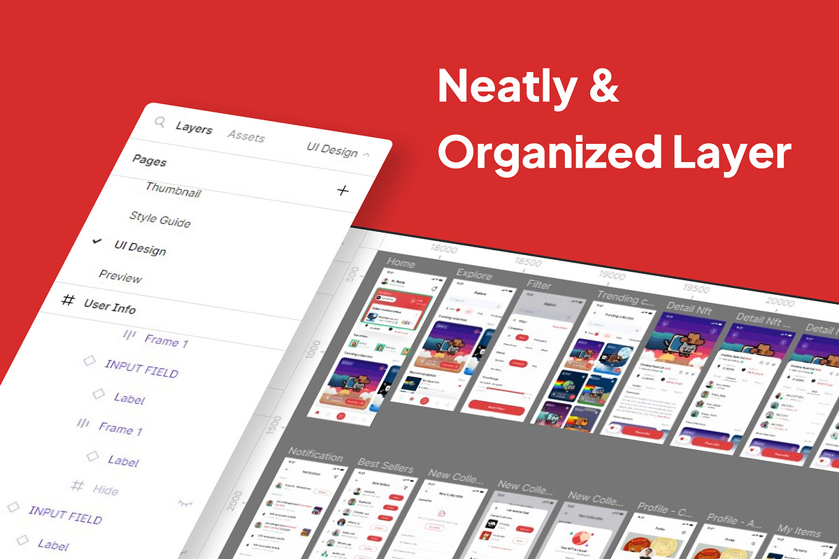 Nemesis - NFT Market Collection Apps, an UI Kit Template by Minialis (Photo 4 of 6)