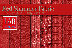 10 Seamless Red Shimmer Textures