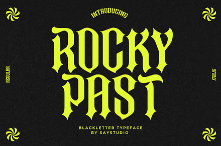 Rocky Past - Blackletter Display, a Blackletter Font by Say Studio