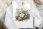 Wildflowers on Logs, an Illustration by DreamCafeArt (Thumbnail 6 of 7)