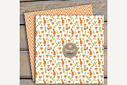 Fox Digital Paper and Clipart, a Pattern Graphic by JennyL Designs (Thumbnail 3 of 4)