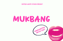 Mukbang Brush Font