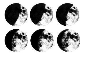 Moon Phases Stamp Brushes