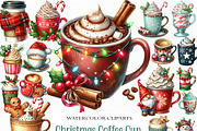 Christmas Coffee Cup Clipart, an Illustration by Craft Nest (Thumbnail 1 of 6)