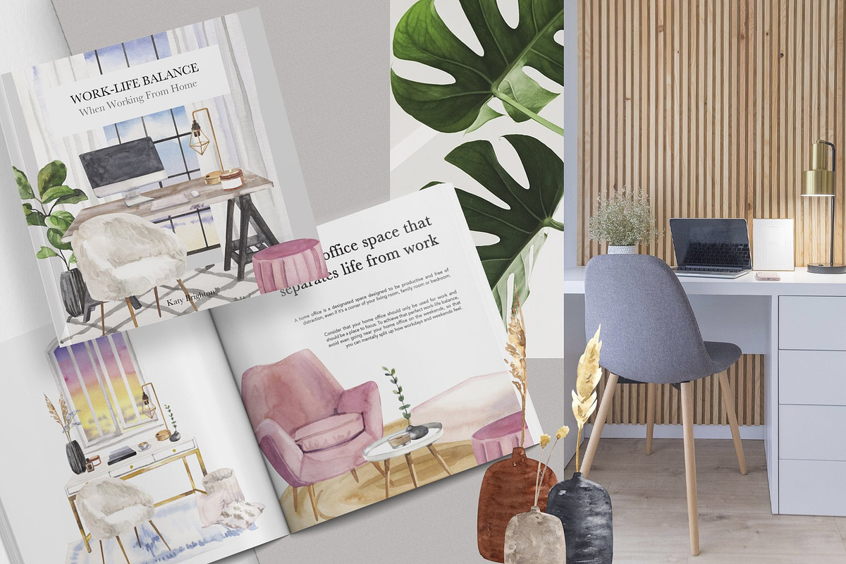 Home workplace interior creator, a Work Illustration by Volha Studio (Photo 4 of 10)