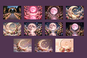 23 Moon Bloom Digital Backdrops, a Background Graphic by 3Motional (Thumbnail 8 of 8)