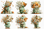 Whimsical Spring Cats Clipart, an Illustration by Craft Nest (Thumbnail 4 of 11)