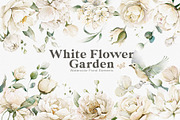 Watercolor White Flowers Collection, a Decorative Illustration by Damian Roh (Thumbnail 1 of 16)