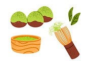 Mochi set. Japanese dessert, a Food Illustration by Annie Birdie (Thumbnail 4 of 5)
