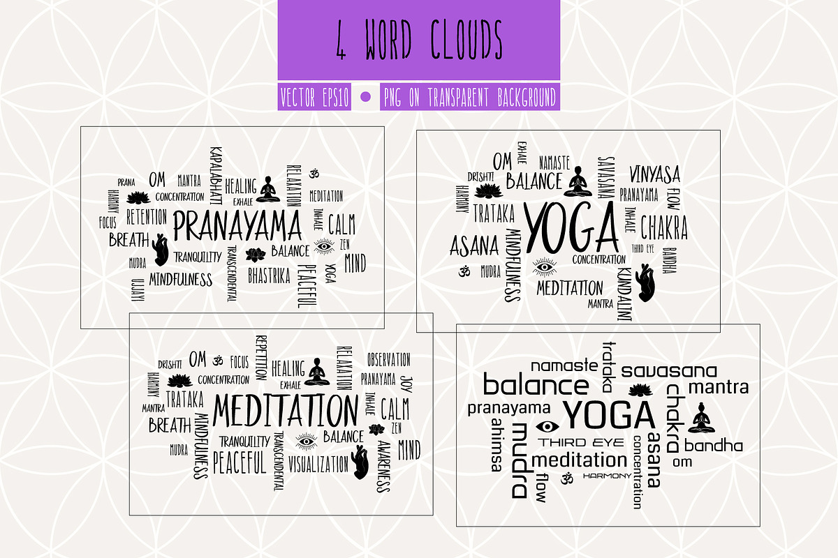 Yoga Symbols, a Healthcare Illustration by Zim Varezhkin (Photo 4 of 7)