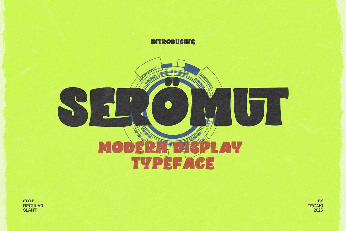 Seromut - Modern Display Typeface, a Sans Serif Font by rudiSasori (Photo 1 of 12)