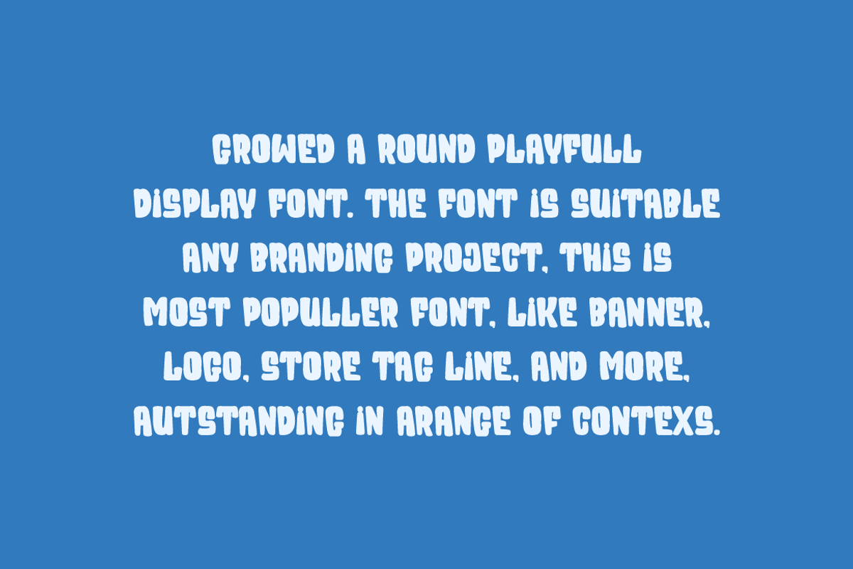 Growed - Playful Rounded Font, a Sans Serif Font by QR Design Studio (Photo 7 of 9)