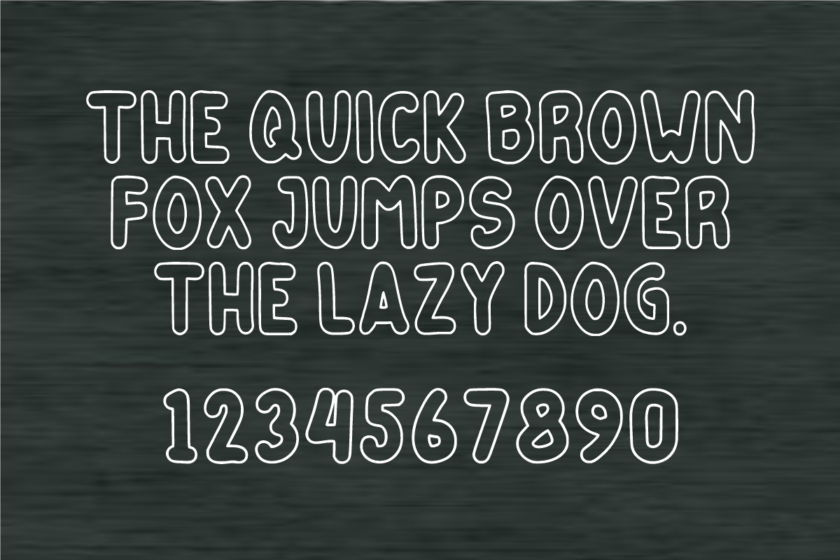 Snow Cartoon - Playful Outline Font, a Handwritten Font by KiddoGlyphs Studio (Photo 4 of 5)