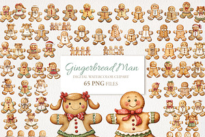 Gingerbread Man Clipart 65 PNG