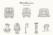 La Dolce Vita Hand-Draw Collection, an Object Illustration by NatalieArtShop (Thumbnail 2 of 14)