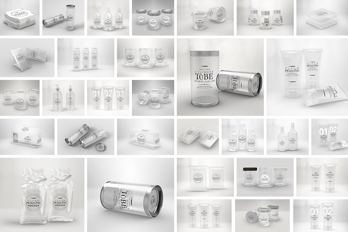 BUNDLE: Clear Packaging Mockups, a Cups & Container Mockup by INCDesign (Photo 4 of 11)