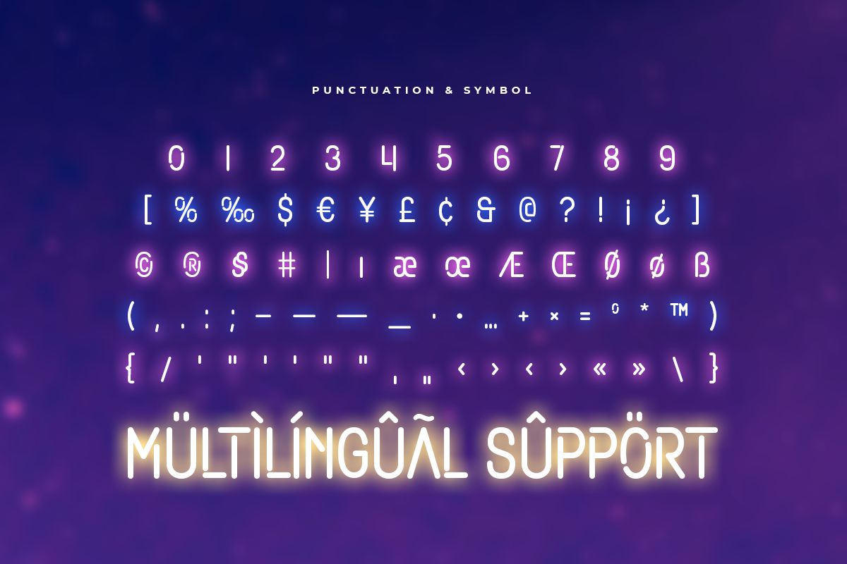 Beacon - Neon Light Party Font preview 8
