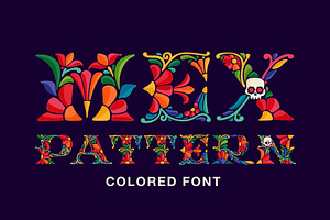 Mexican Pattern Colored font, a Symbol Font by kaer_shop