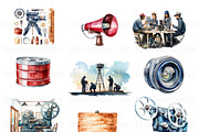 Watercolor Movie, Theatre, Popcorn, a Decorative Illustration by BrushstrokeArtGB (Thumbnail 3 of 9)